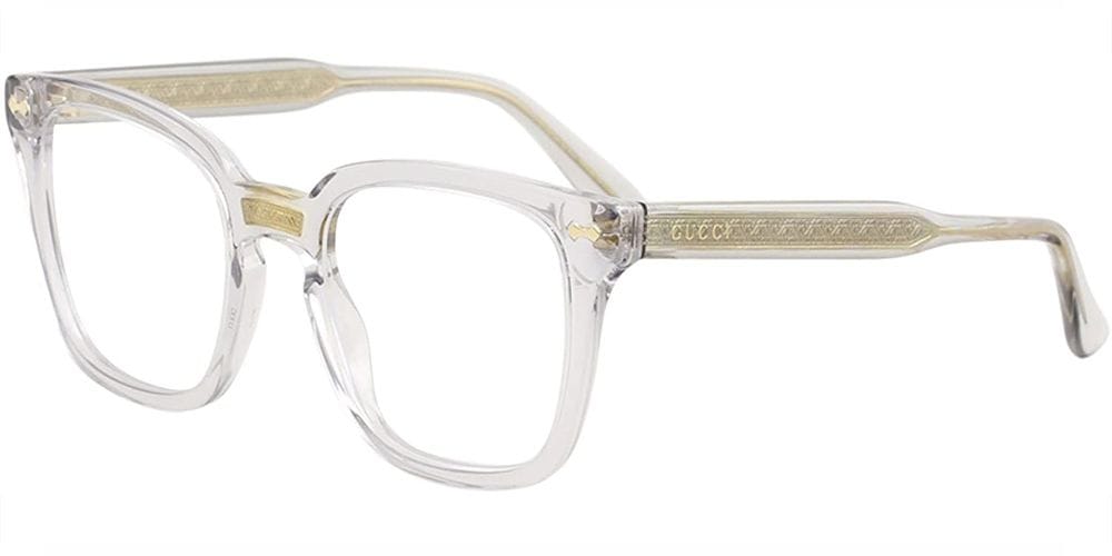 Kính mắt Gucci Black Plastic Square Grey GG01840 005