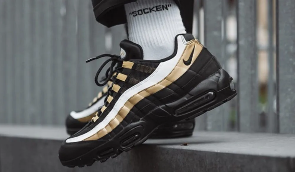 Giày Nike air max 95 black white gold AT2865 002 - Hình ảnh 6